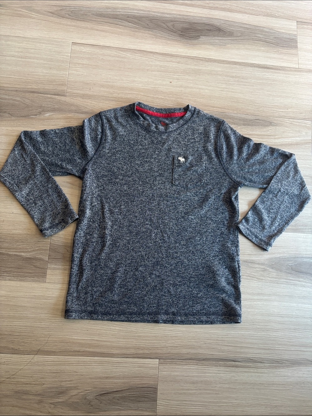abercrombie kids Heather Charcoal Long-Sleeve Tee
